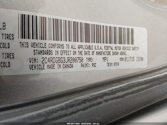 Dodge Grand Caravan Se Plus 2018 2C4RDGBG3JR200750 Image 9