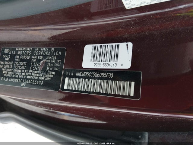 KIA SEDONA LX 2016 KNDMB5C15G6085633 Image 9