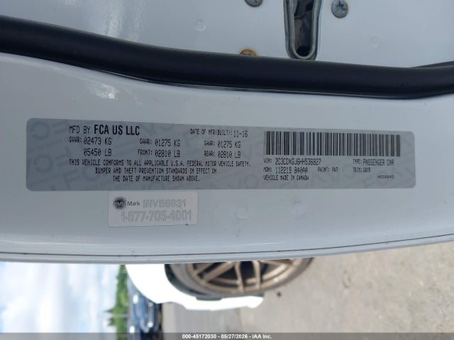 Продаж на аукціоні авто 2017 Dodge Charger R/t Scat Pack Rwd, vin: 2C3CDXGJ6HH536827, номер лоту: 45172030