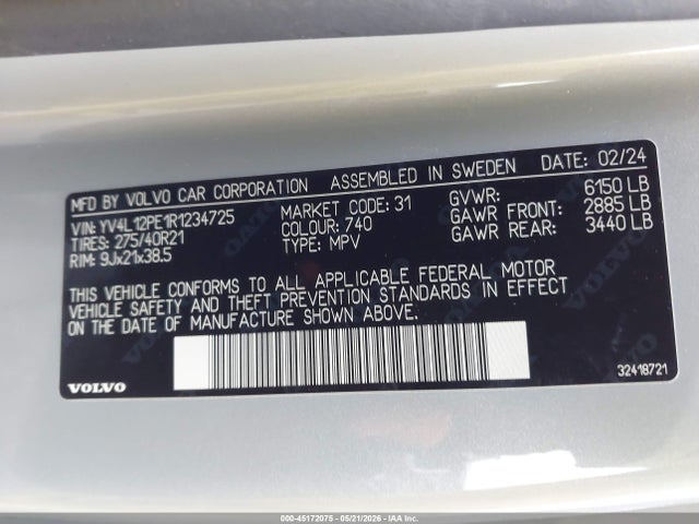Volvo Xc90 B5 Plus Bright Theme 2024 YV4L12PE1R1234725 Image 9