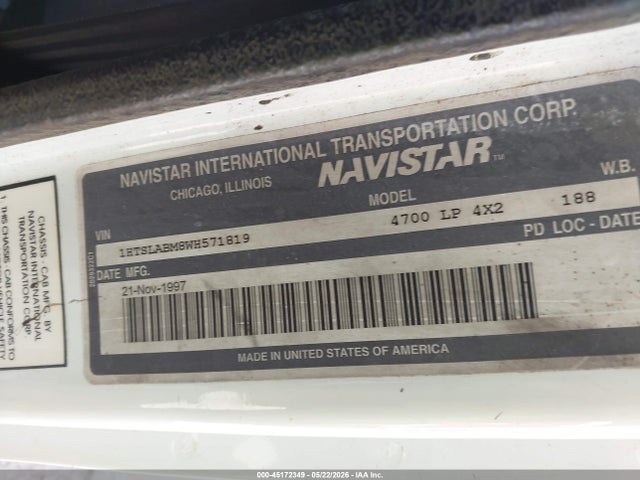 Продажа на аукционе авто 1998 International 4000 4700, vin: 1HTSLABM8WH571819, номер лота: 45172349