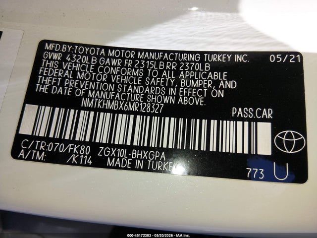 Toyota C-HR XLE 2021 NMTKHMBX6MR128327 Image 9