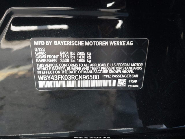BMW I5 M60 2024 WBY43FK03RCN96580 Image 9