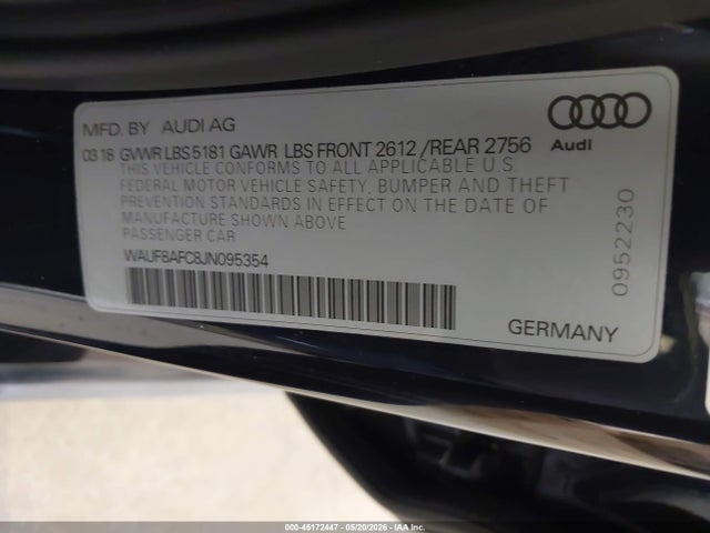 Продажа на аукционе авто 2018 Audi A6 Premium/sport, vin: WAUFHAFC8JN095354, номер лота: 45172447