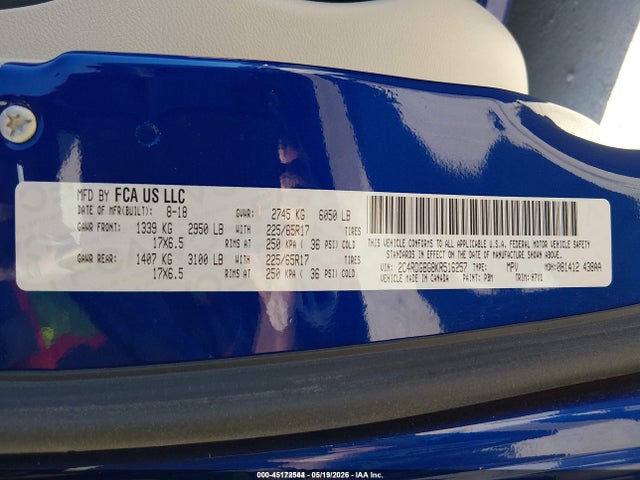 Dodge Grand Caravan Se 2019 2C4RDGBG8KR516257 Image 9