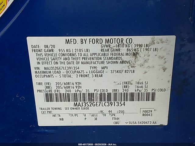 Ford Ecosport Se 2020 MAJ3S2GE7LC391354 Image 9