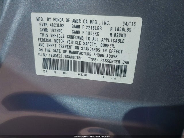 Acura Ilx Premium Package/technology Plus Package 2016 19UDE2F78GA007691 Image 9