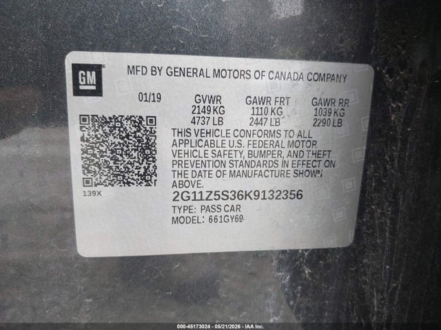 Chevrolet IMPALA LT 2019 2G11Z5S36K9132356 Image 9