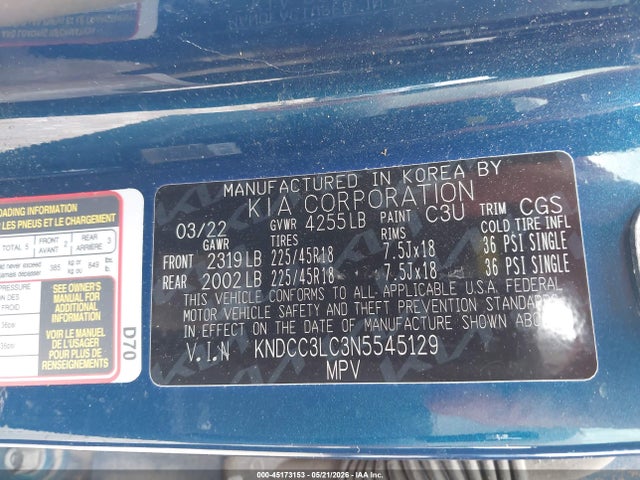 KIA Niro Touring Se 2022 KNDCC3LC3N5545129 Image 9