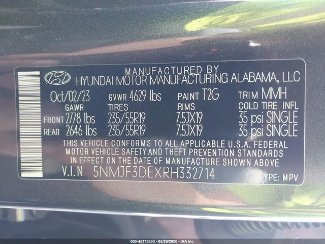 Hyundai TUCSON SEL 2024 5NMJF3DEXRH332714 Image 9