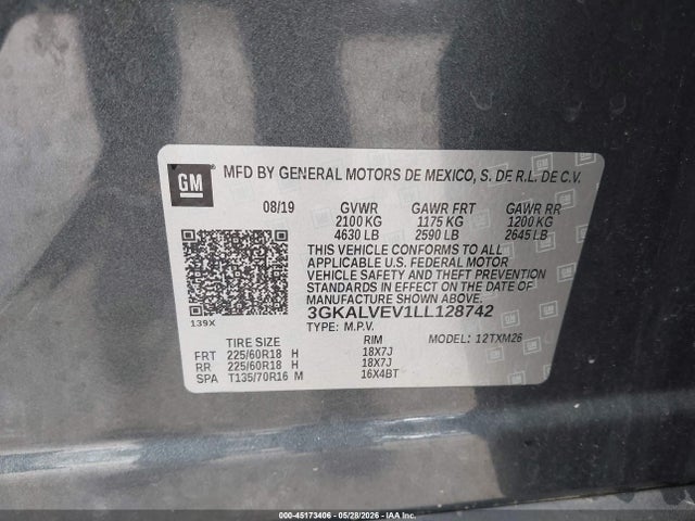 Aukcja sprzedaży 2020 Gmc Terrain Awd Slt, vin: 3GKALVEV1LL128742, numer aukcji: 45173406