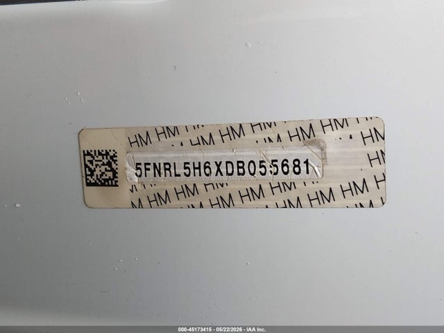 2013 Honda Odyssey Ex-l მანქანა იყიდება აუქციონზე, vin: 5FNRL5H6XDB055681, აუქციონის ნომერი: 45173415