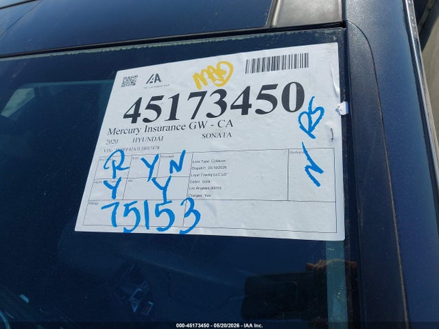 5NPEF4JA3LH057478 Hyundai SONATA SEL