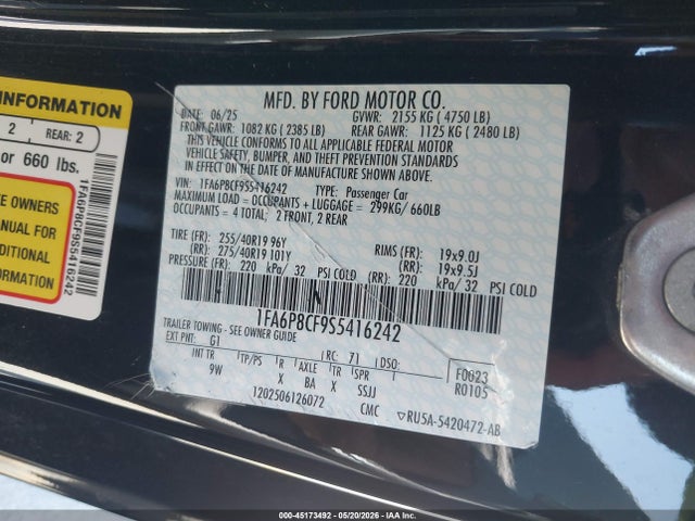 Ford Mustang Gt Premium Fastback 2025 1FA6P8CF9S5416242 Image 9