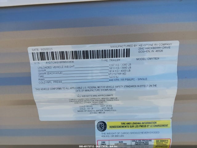 Coleman Cm17824 2024 4YDTCMG18RM933836 Image 9