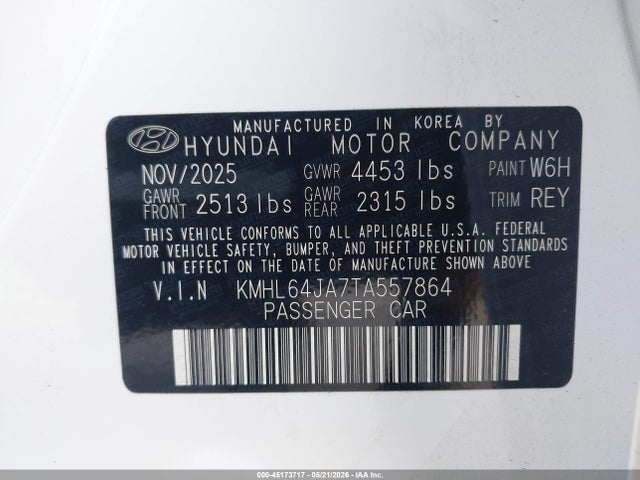 KMHL64JA7TA557864 Hyundai Sonata Sel Sport