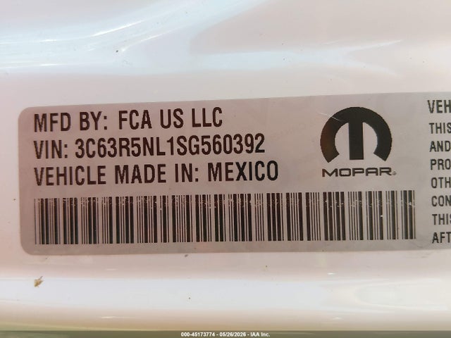 45173774 :رقم المزاد ، 3C63R5NL1SG560392 vin ، 2025 Ram 2500 Laramie  4x4 6'4 Box مزاد بيع