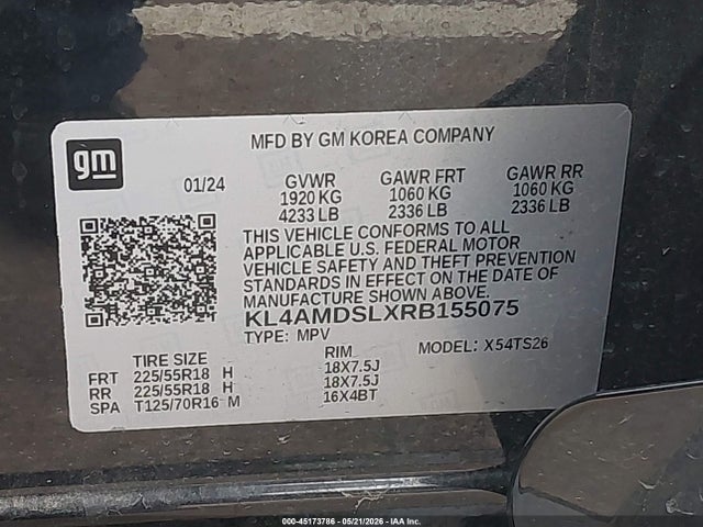 Продажа на аукционе авто 2024 Buick Encore Gx Sport Touring Fwd, vin: KL4AMDSLXRB155075, номер лота: 45173786
