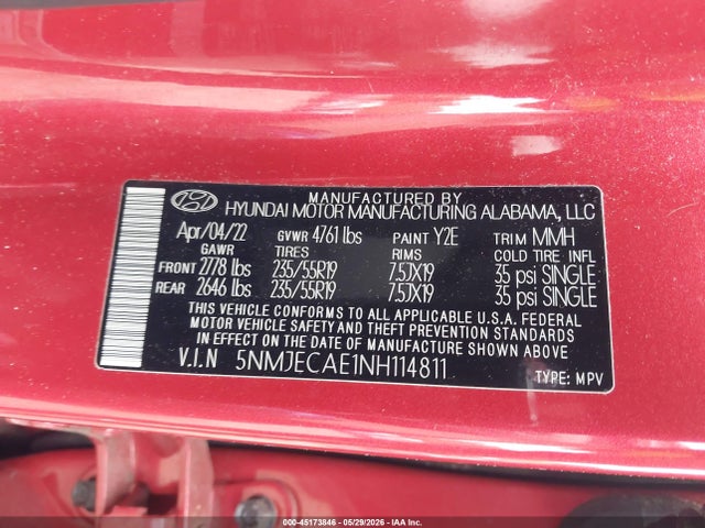 Hyundai Tucson Limited 2022 5NMJECAE1NH114811 Image 9