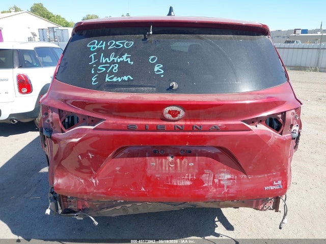 2021 Toyota Sienna Le მანქანა იყიდება აუქციონზე, vin: 5TDKRKEC6MS044245, აუქციონის ნომერი: 45173962