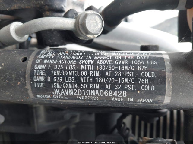 Kawasaki Vn900 D 2022 JKAVN2D10NA068428 Image 10