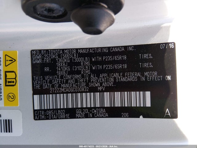 Продаж на аукціоні авто 2016 Lexus Rx 350, vin: 2T2ZZMCA0GC030832, номер лоту: 45174223