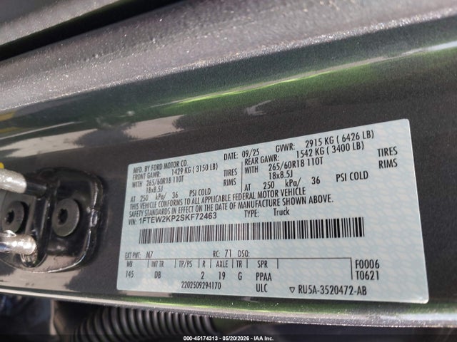 Ford F-150 Stx 2025 1FTEW2KP2SKF72463 Image 9