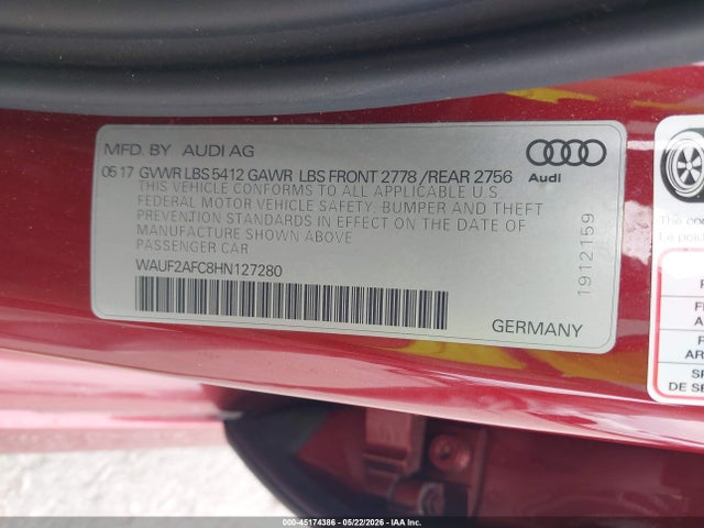 Продажа на аукционе авто 2017 Audi A6 3.0t Premium Plus, vin: WAUF2AFC8HN127280, номер лота: 45174386