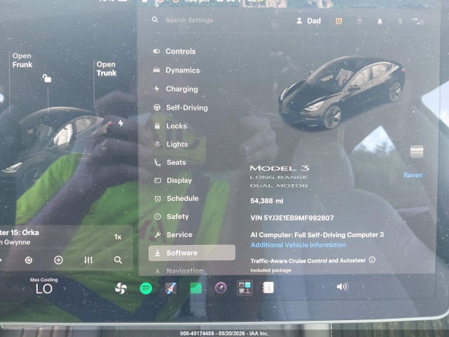 Продажа на аукционе авто 2021 Tesla Model 3 Long Range, vin: 5YJ3E1EB9MF992807, номер лота: 45174459