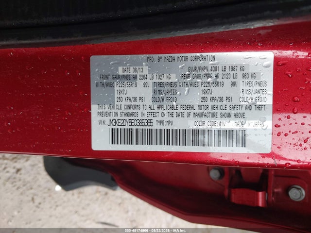 Aukcja sprzedaży 2014 Mazda Cx-5 Grand Touring, vin: JM3KE2DY5E0385365, numer aukcji: 45174506