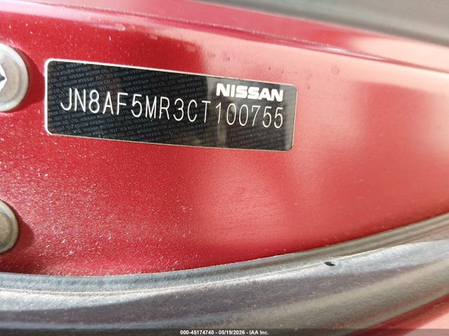 Aukcja sprzedaży 2012 Nissan Juke S, vin: JN8AF5MR3CT100755, numer aukcji: 45174740