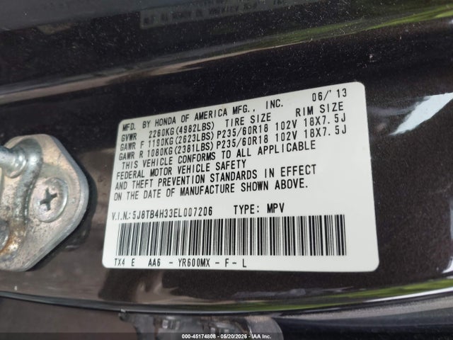 Aukcja sprzedaży 2014 Acura Rdx, vin: 5J8TB4H33EL007206, numer aukcji: 45174808