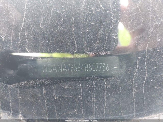 2004 Bmw 530i მანქანა იყიდება აუქციონზე, vin: WBANA73534B807736, აუქციონის ნომერი: 45175114