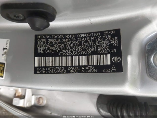 Продаж на аукціоні авто 2010 Toyota Prius Iii, vin: JTDKN3DU5A5005191, номер лоту: 45175132