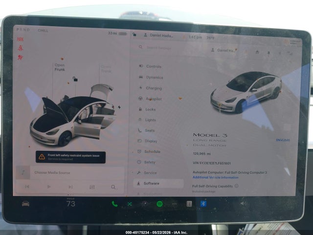 5YJ3E1EB7LF651601 Tesla Model 3 Long Range Dual Motor All-wheel Drive
