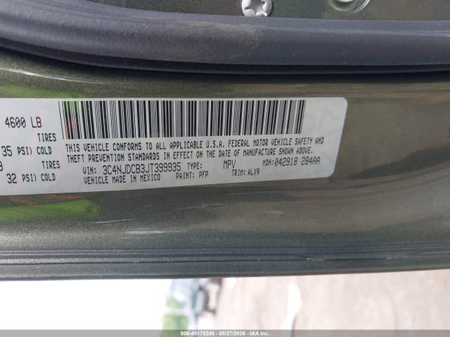 45175248 :رقم المزاد ، 3C4NJDCB3JT399935 vin ، 2018 Jeep Compass Limited 4x4 مزاد بيع