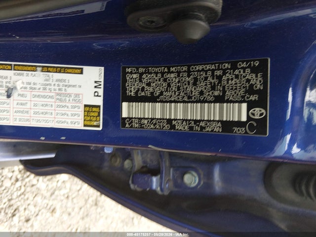 2020 Toyota Corolla Se მანქანა იყიდება აუქციონზე, vin: JTDS4RCE4LJ019786, აუქციონის ნომერი: 45175257