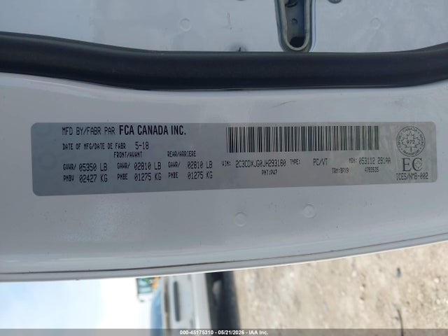 2C3CDXJG0JH293180 Dodge CHARGER GT