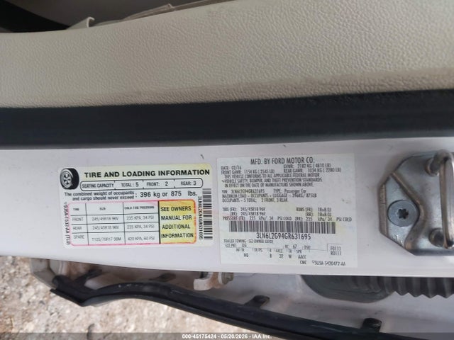 Продаж на аукціоні авто 2016 Lincoln Mkz, vin: 3LN6L2G94GR631695, номер лоту: 45175424