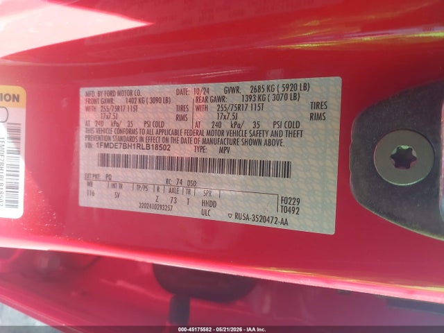 Ford Bronco Big Bend 2024 1FMDE7BH1RLB18502 Image 9