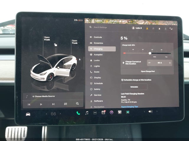 45175653 :رقم المزاد ، 5YJ3E1EC6NF259866 vin ، 2022 Tesla Model 3 Performance Dual Motor All-wheel Drive مزاد بيع