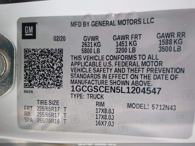 1GCGSCEN5L1204547 Chevrolet Colorado 2wd Short Box Lt