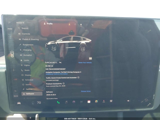Tesla MODEL X 2022 7SAXCDE55NF362287 Image 7