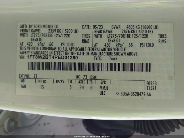 Ford F-250 Xl 2023 1FT8W2BT4PED01260 Image 8