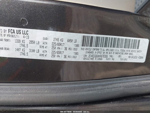 Dodge Grand Caravan Se 2019 2C4RDGBG0KR676326 Image 9