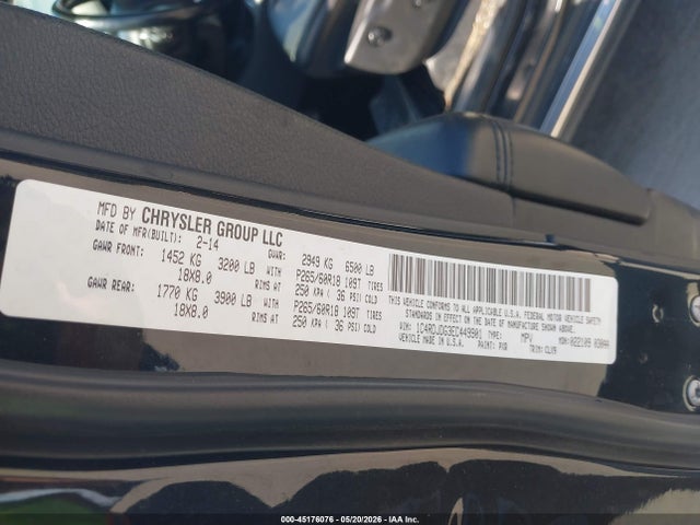 Dodge DURANGO LIMITED 2014 1C4RDJDG3EC449901 Image 9