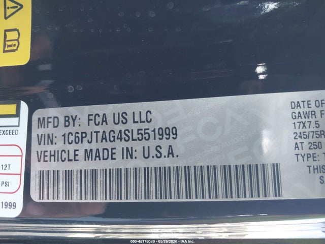 Jeep Gladiator Sport S 2025 1C6PJTAG4SL551999 Image 9