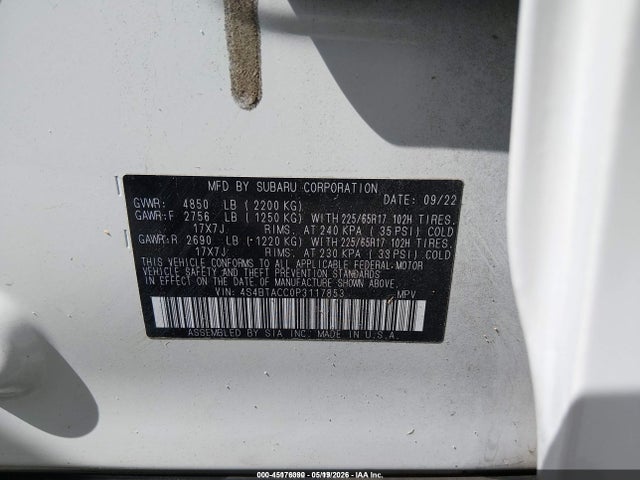 Subaru Outback Premium 2023 4S4BTACC0P3117853 Image 9