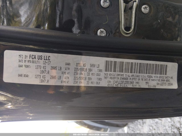 45176105 :رقم المزاد ، 1C4PJLCB7JD551949 vin ، 2018 Jeep Cherokee Latitude Fwd مزاد بيع