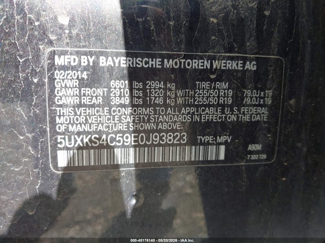 5UXKS4C59E0J93823 BMW X5 Xdrive35d